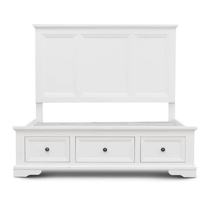 Sala White Storage Bed Front View