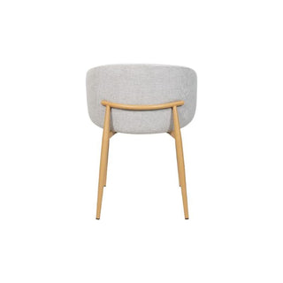 Saturn Dining Chair Oak Grey Back Profile