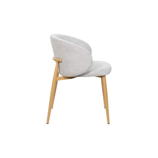 Saturn Dining Chair Oak Grey Side Profile