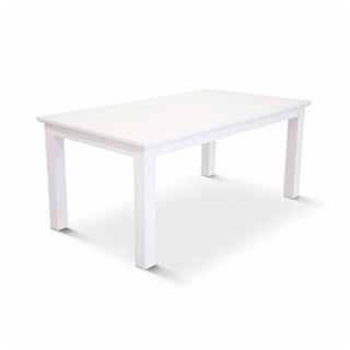 Seaside Serenity Brushed White Coastal Dining Table