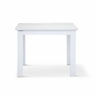 Seaside Serenity Brushed White Coastal Dining Table Front Profile