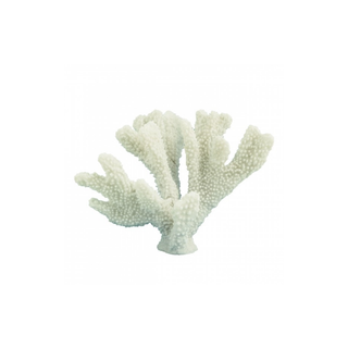 Serene Shores White Coastal Faux Reef Coral Ornament