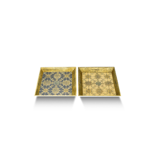 Set of 2 Vintage Square Trays