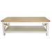 Shellwood Coffee Table 120X60X40cm - Oak/White Close Up Look