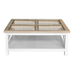 Shellwood Square Coffee Table - Oak/White Close Up Look