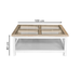 Shellwood Square Coffee Table - Oak/White Dimensions