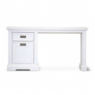 Shoreline Haven Brushed White Acacia Coastal Desk