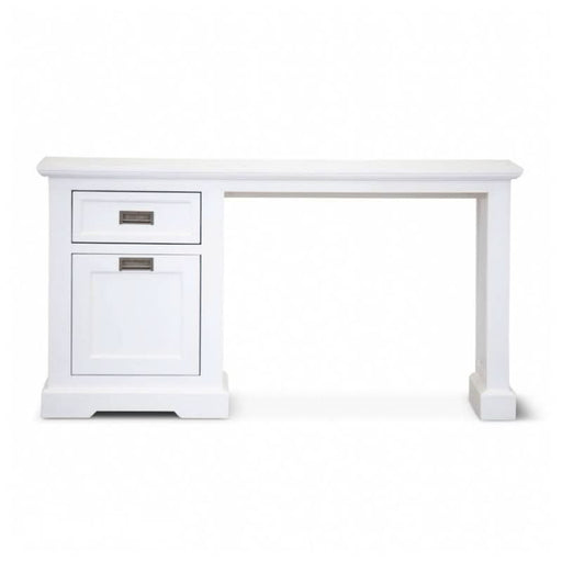 Shoreline Haven Brushed White Acacia Coastal Desk