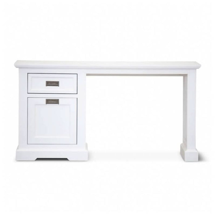 Shoreline Haven Brushed White Acacia Coastal Desk