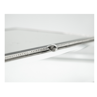 Silver String Rope Style Mirror Jewellery Box Close-up