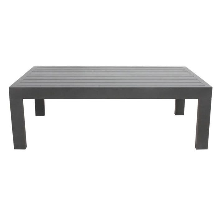 Sleek Elegance Unleashed: Artemis Outdoor Coffee Table in Charcoal Close Up Look