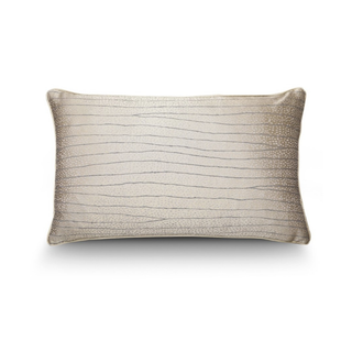 Smooth Beige And Grey Wavy Dotty Modern Cushion 40 x 60 cm