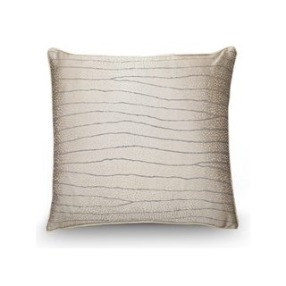 Smooth Beige And Grey Wavy Dotty Modern Cushion 55 x 55 cm