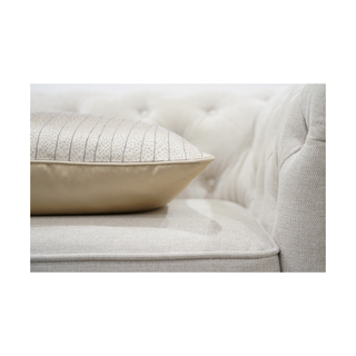 Smooth Beige And Grey Wavy Dotty Modern Cushion Close Up Look