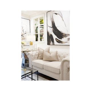 Smooth Beige And Grey Wavy Dotty Modern Cushion Collection