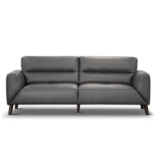Sonoma Gunmetal 3 Seater Leather Lounge