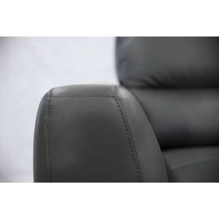 Sonoma Gunmetal 3 Seater Leather Lounge Close-up