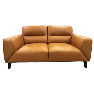 Sonoma Tangerine 2 Seater Leather Lounge