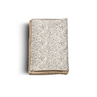 Speckled Cream and Tan Throw with Satin Trim Folded