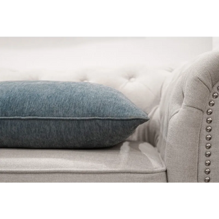 Steel Blue Weave Cushion Close-up