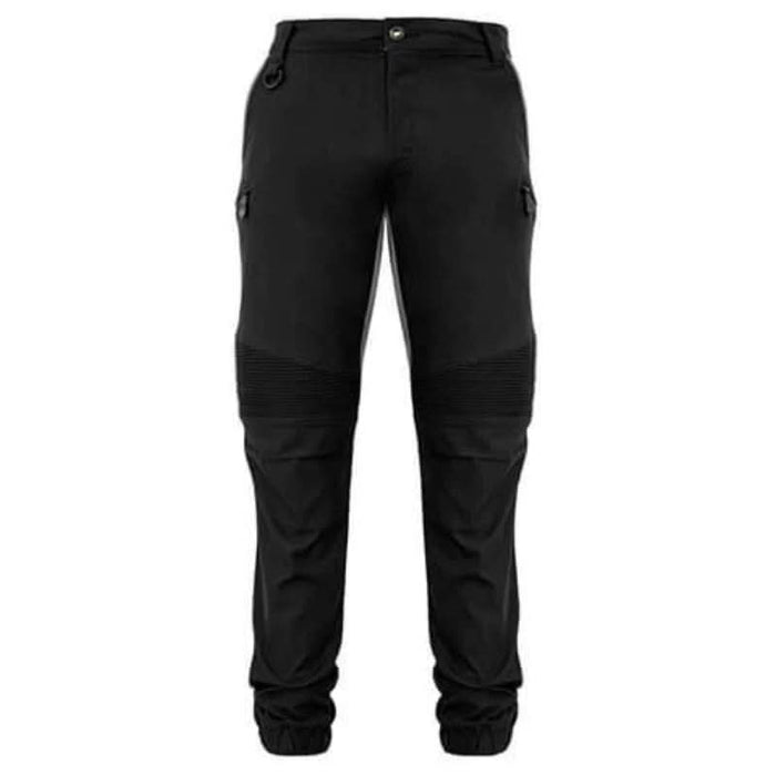 Syzmik Mens Streetworx Stretch Cuffed Pants Front Profile in Black