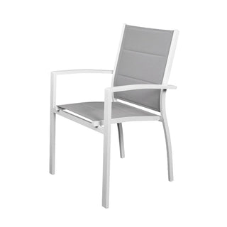 Taurus White Aluminium Outdoor Dining Chair