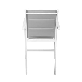 Taurus White Outdoor Bar Chair Back-Profile