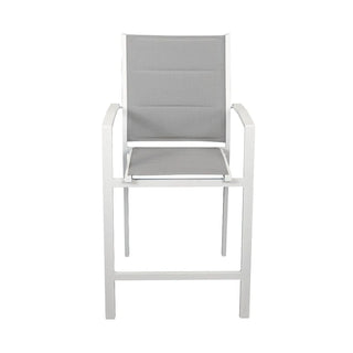 Taurus White Outdoor Bar Chair Front-Profile