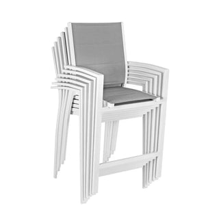 Taurus White Outdoor Bar Chair Stack
