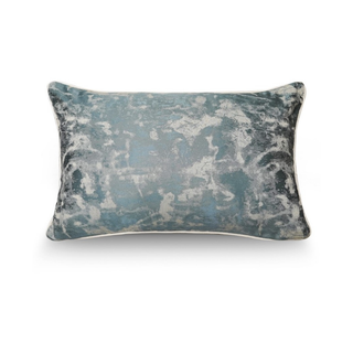Teal Grey And Beige Modern Cushion 40 x 60 cm