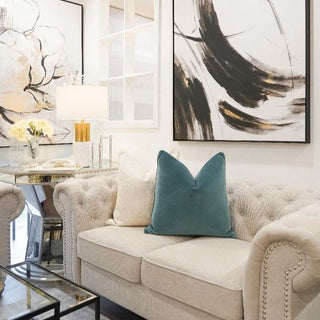 Teal Velvet Cushion 