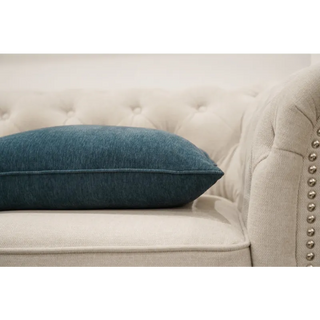 Teal Woven Cushion Close-up