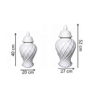 Textured Ceramic Diamond Pattern Vase Dimensions