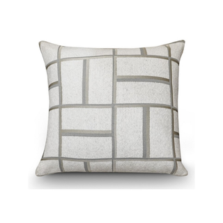 The Harvo White And Grey Cushion 55 x 55 cm