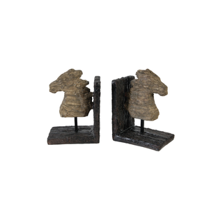 The Shadow Horse Head Bookend Sculpture