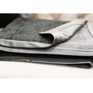 Two-Tone Grey Comfort Throw Blanket Close-up