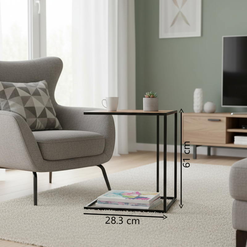 The Serenity Blue Tea Side Table