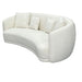 Modern White Ibiza Bliss Bouclé Sofa with Contemporary Curves