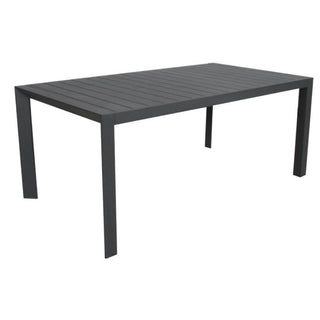 Icaria Charcoal Aluminium Outdoor Dining Table Side Profile
