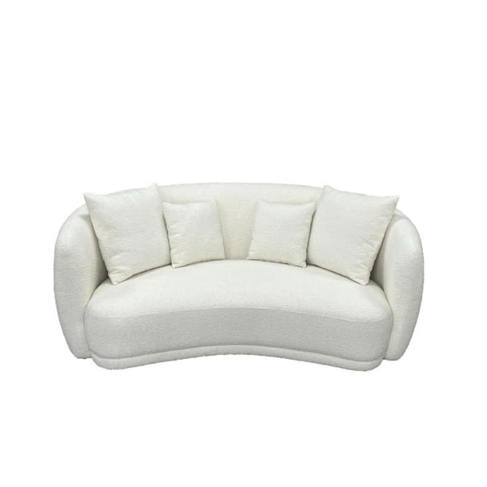 Stylish and Comfortable Pure White Ibiza Bliss Bouclé Sofa