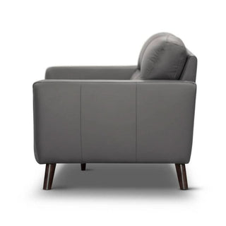 Sonoma Gunmetal 2 Seater Leather Lounge Side Profile