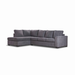  Dark Grey 3-Seater Sofa with Versatile LHF Chaise