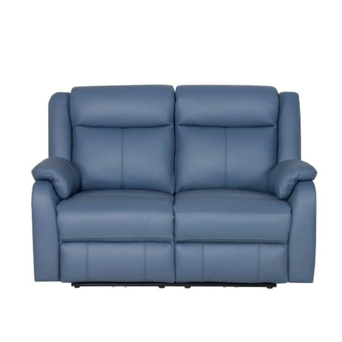 Pinnacle Compact Blue Recliner with Lumbar Support and Built-in USB Port