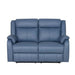 Pinnacle Compact Blue Recliner with Lumbar Support and Built-in USB Port