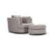 Orlando Enclave Chair and Ottoman in Steel – A Statement Piece of Comfort and Style