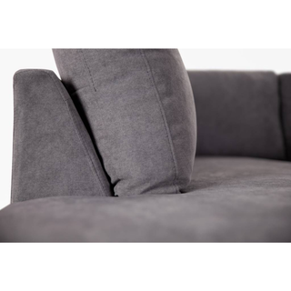 Kristie Dark Grey Elegance Left Hand Chaise Sofa Bed Close-up