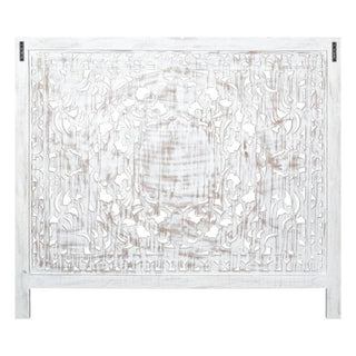  Royal Charm Queen Headboard in Antique White backside