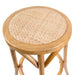 Comfortable and Stylish Oak Kitchen Stool with Artisan Woven Seat