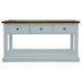 Sophisticated Oak and White Montreal Hampton 3-Drawer Console Table for Elegant Interiors