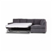  Kristie Charcoal Serenity 3-Seater with Chaise Lounge & Queen Sofa Bed Combo 